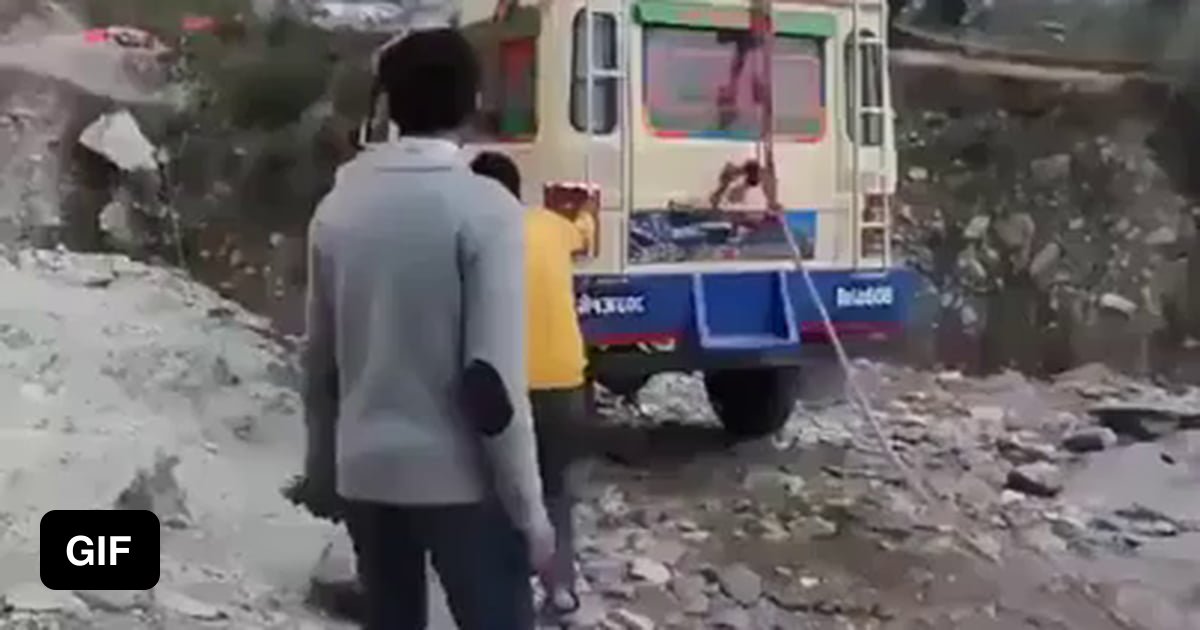 Bus on a zipline 9GAG