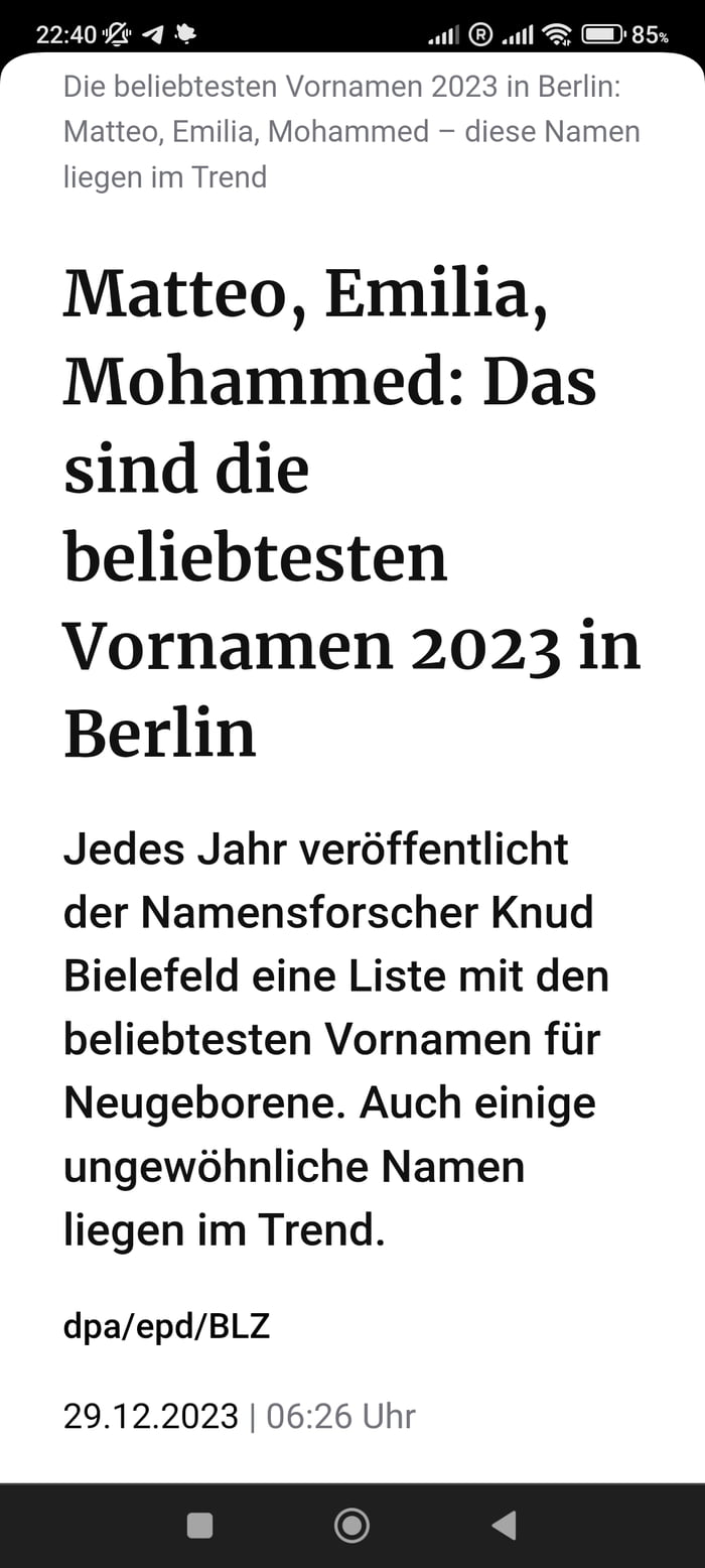 Das ist doch bereichernd! Und Emilia ist auch ein schöner Name. 9GAG