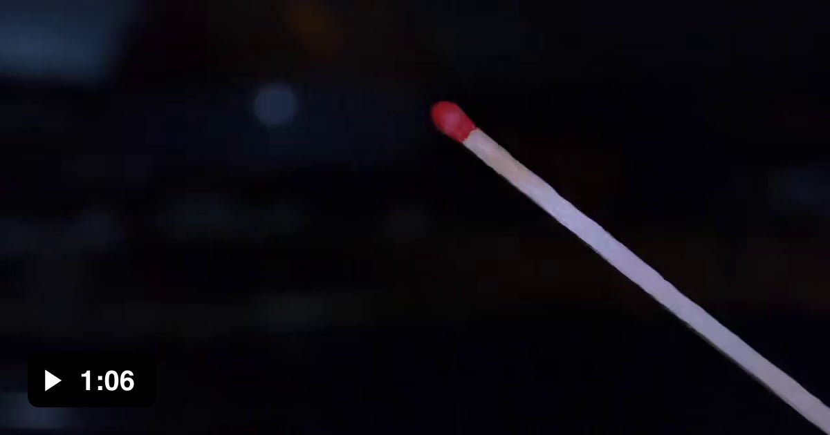 A match lighting in slow motion 9GAG