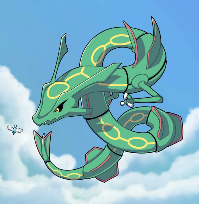 Rayquaza meets a Swablu above the clouds - 9GAG