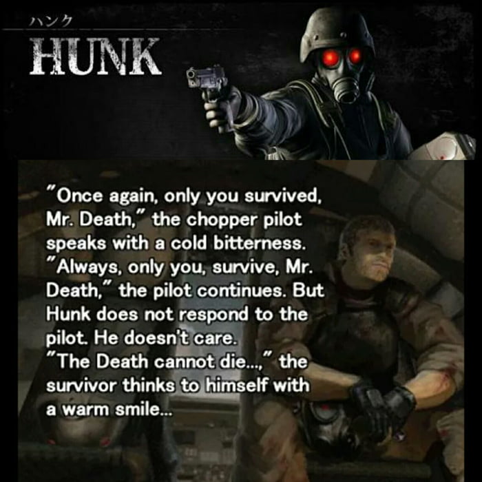 Best Quote Ever From My Favourite Character From Resident Evil Hunk