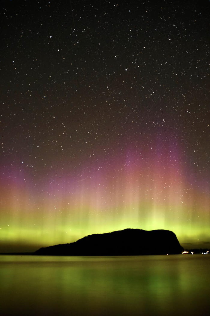 Aurora Borealis taken yesterday in Rockwood, ME 9GAG