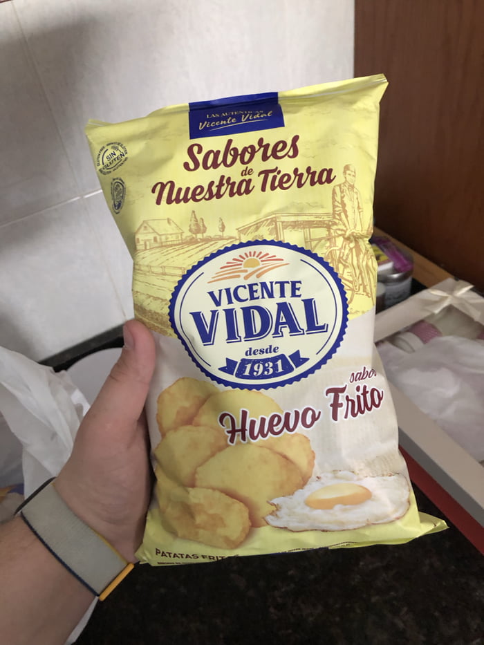 Fried egg flavored chips, wtf Spain ? 9GAG