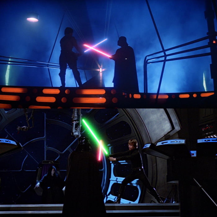The two best lightsaber fights in the entire Skywalker saga, imo. The