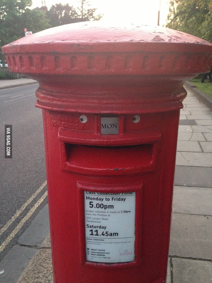 The happiest postbox in the UK? - 9GAG