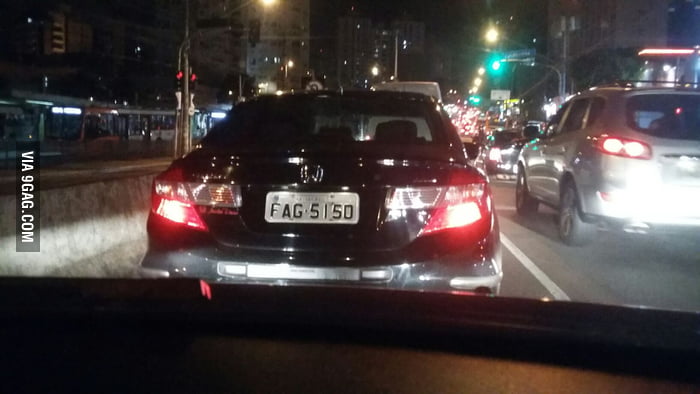 Unfortunate License Plate In Sao Paulo Brazil 9gag
