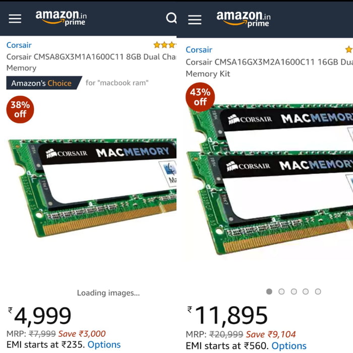 Hey 9gag Community I Wanted To Upgrade The Ram On My 13 Macbook Pro Mid 12 I M Confused Why Is Buying 2 Single Sticks Of 8gig Ram Much Cheaper Than A 16gig