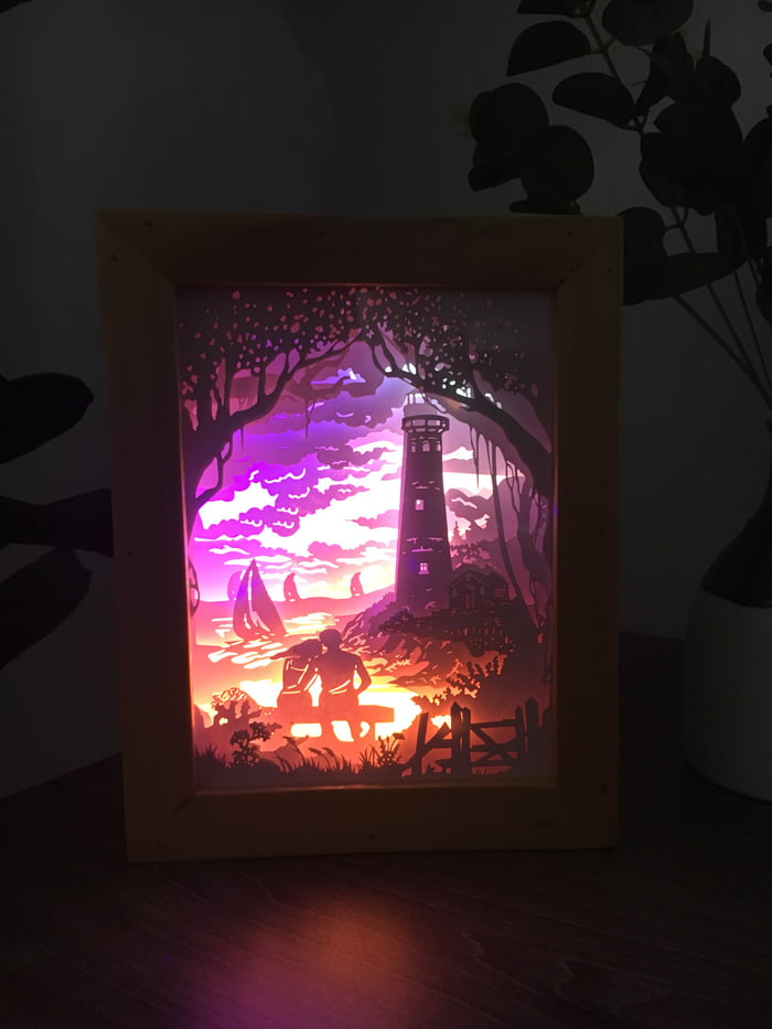Paper light box Lighthouse. Made by me! - 9GAG