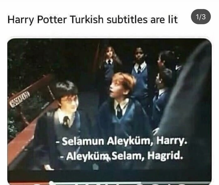 Harry potter’s Turkish subtitles are lit. 9GAG