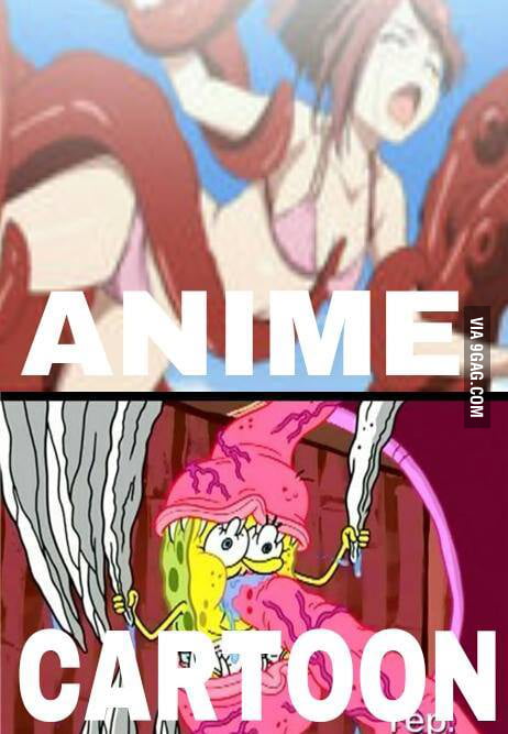 Difference between anime and cartoon - 9GAG
