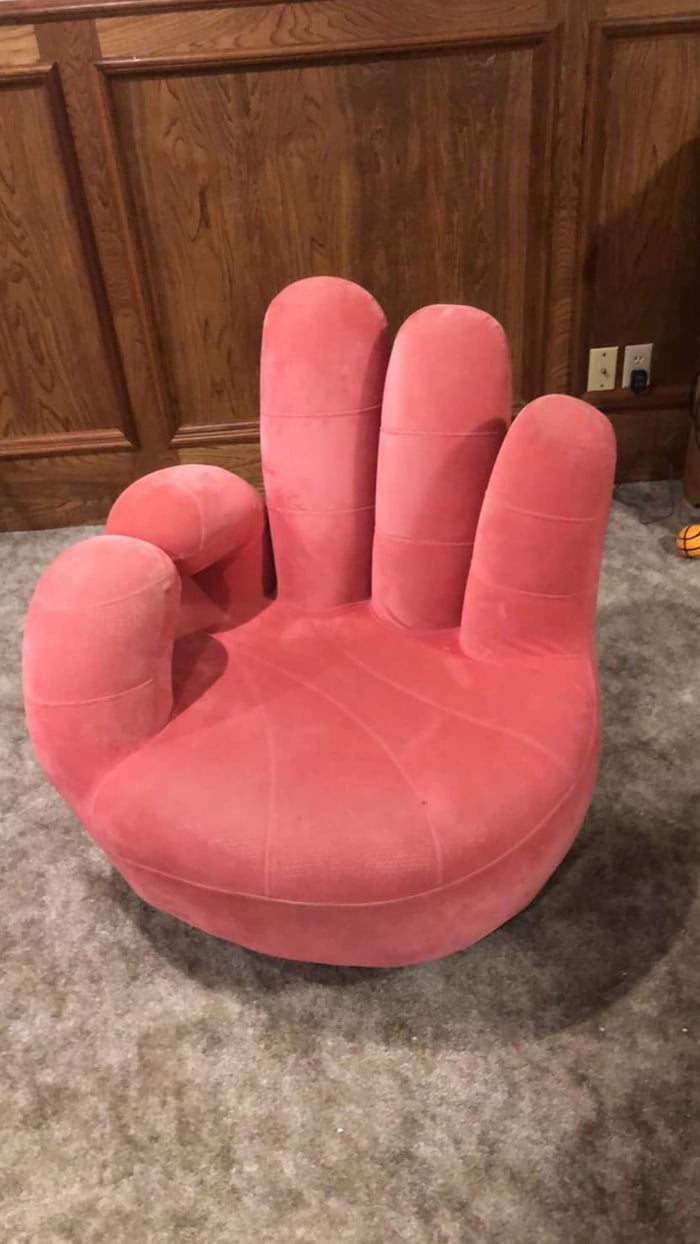 pink ok hand chair