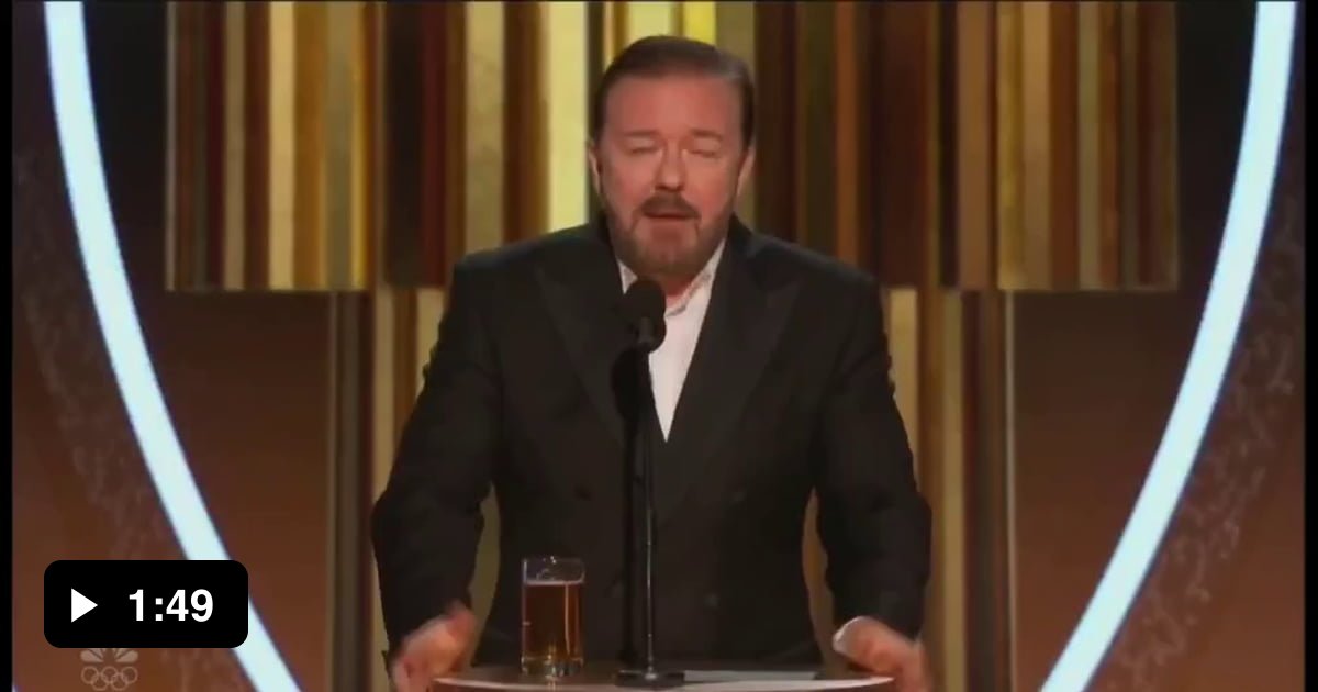 Ricky Gervais assassinating Hollywood - 9GAG