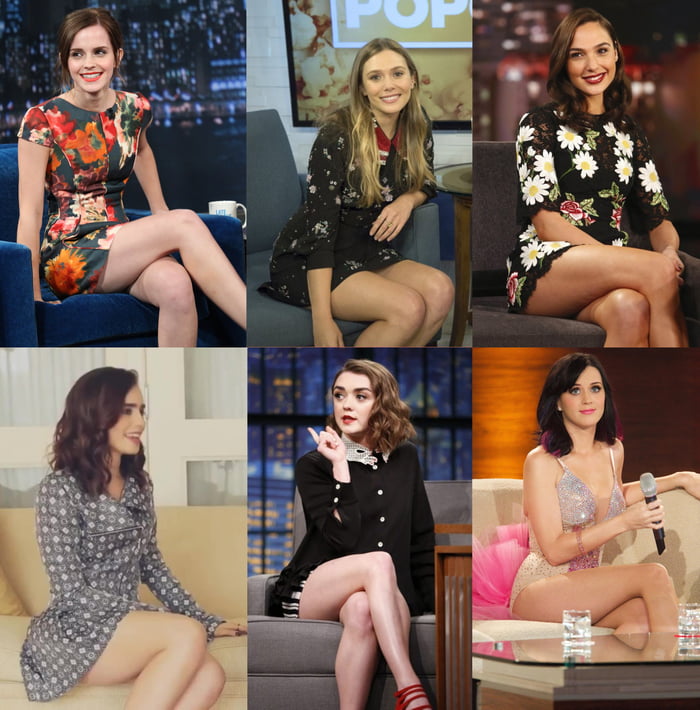 Sexy Interview Thighs Emma Watson Elizabeth Olsen Gal Gadot Lily