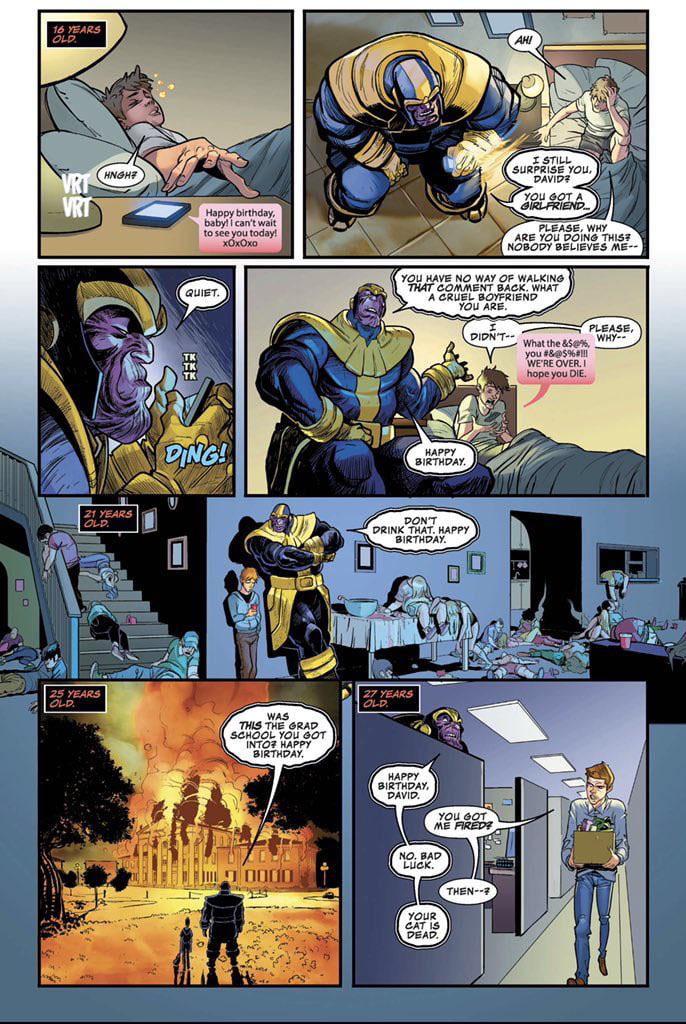 Thanos ruins David’s birthday. (Thanos Annual #1) - 9GAG