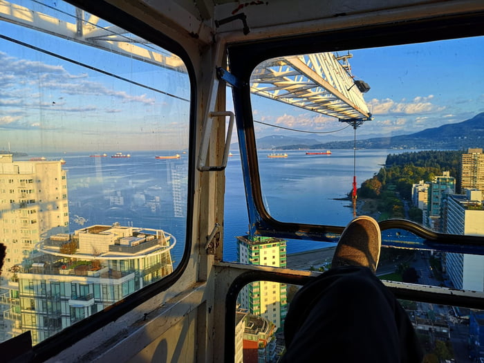 My job is tower crane operator in Vancouver BC. Got the best office