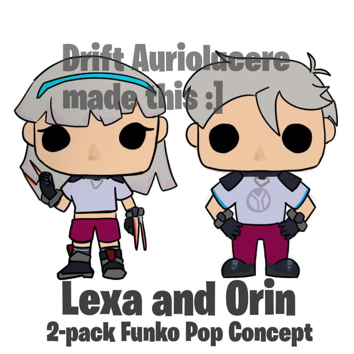 Concept art for Funko Pops of Lexa and 