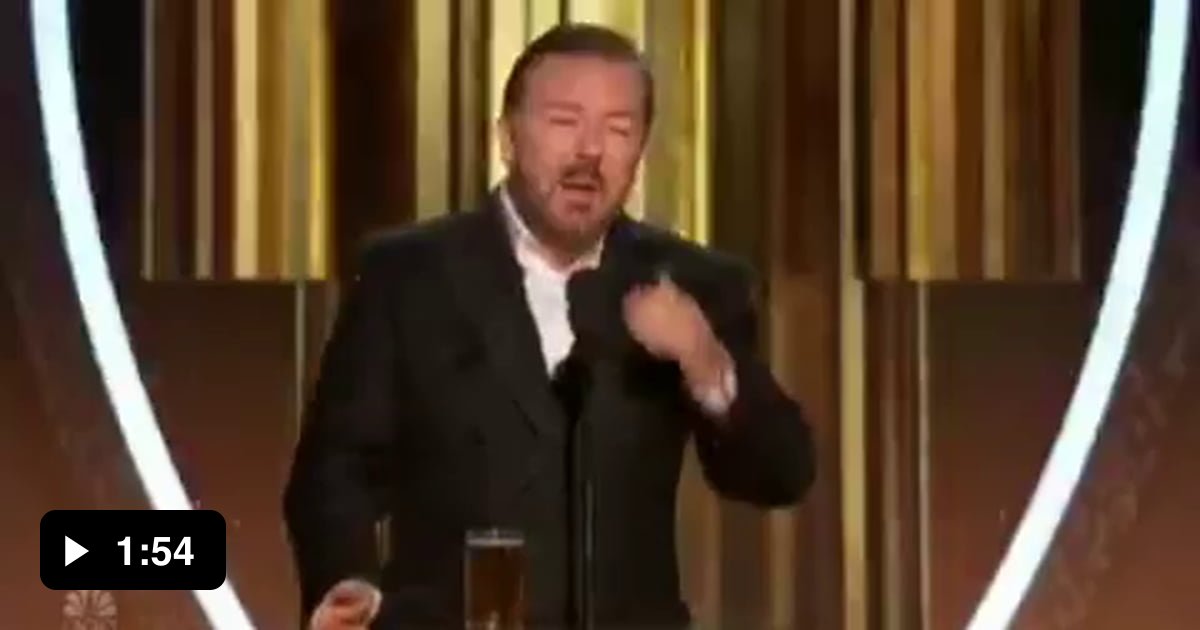 Ricky Gervais vs Hollywood at the Oscars... - 9GAG