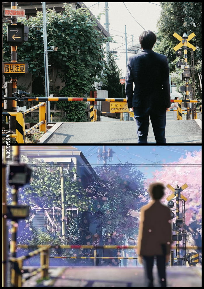 We Come To Some Famous Anime Scene In Real Life And Take Photos This Is One Of Them 5 Cm S 9gag