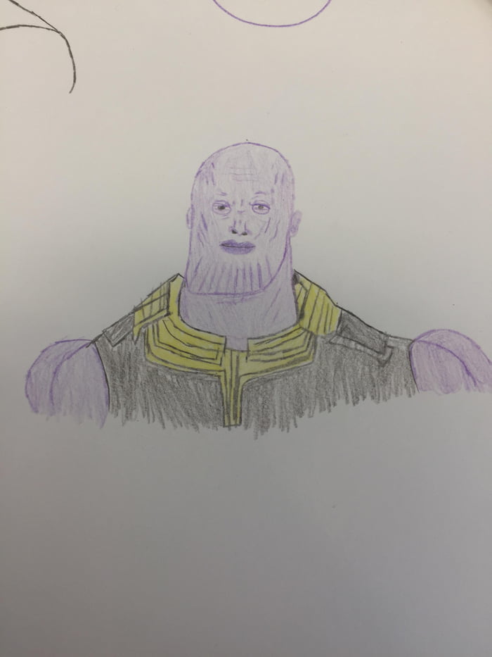 Avengers Endgame Thanos Sketch  Marvel Amino