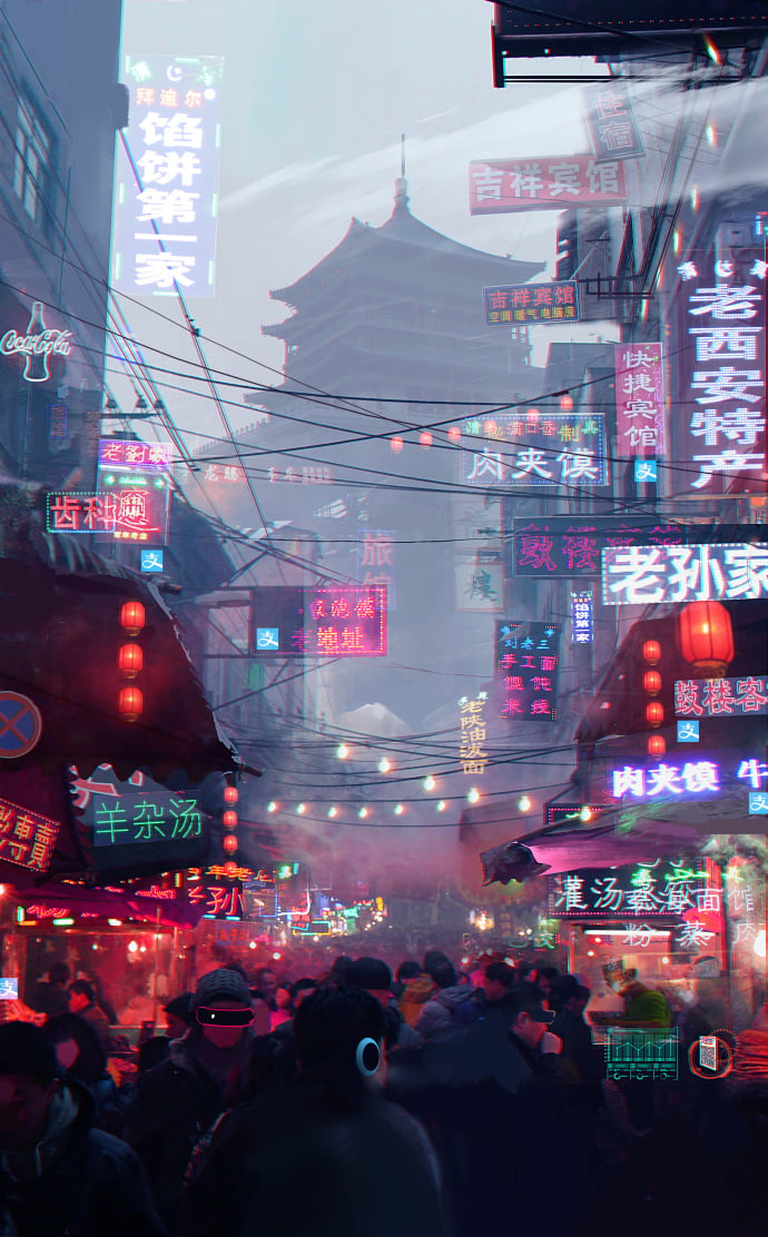 2nd-tier cities in China are the most cyberpunk places on Earth - 9GAG