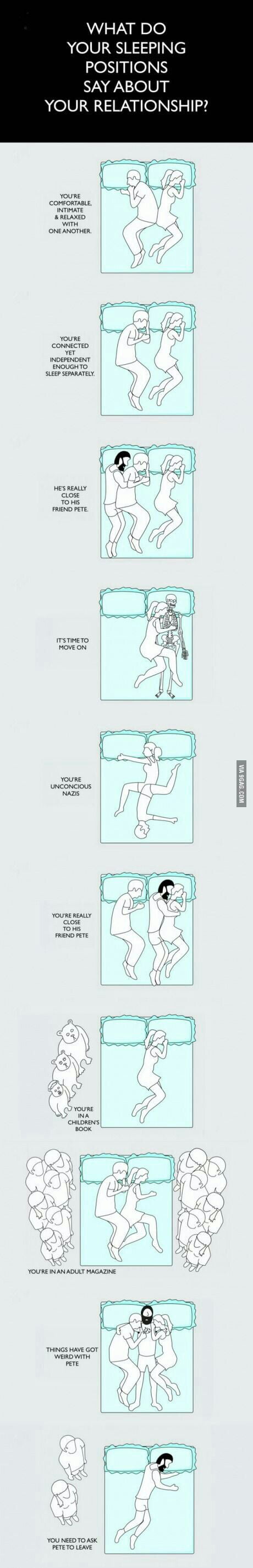 What Do Your Sleeping Positions Say About Your Relationship 9gag