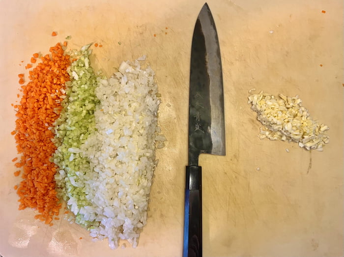 Starting the sofrito for an Easter lamb ragú! 9GAG