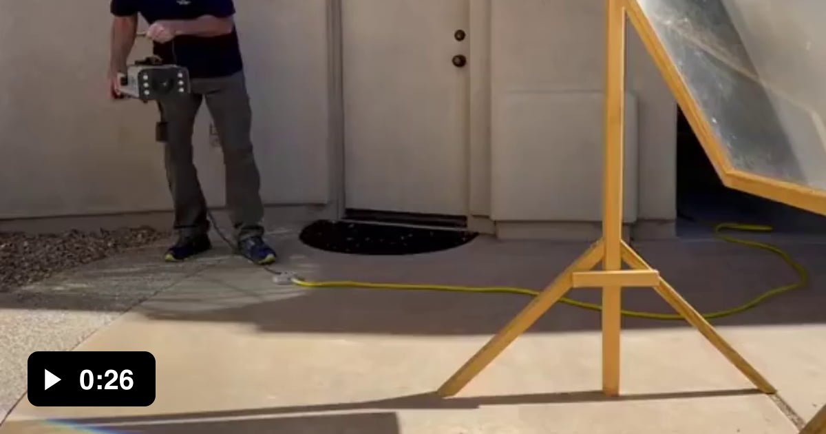 Giant magnifying glass that can melt rock 9GAG