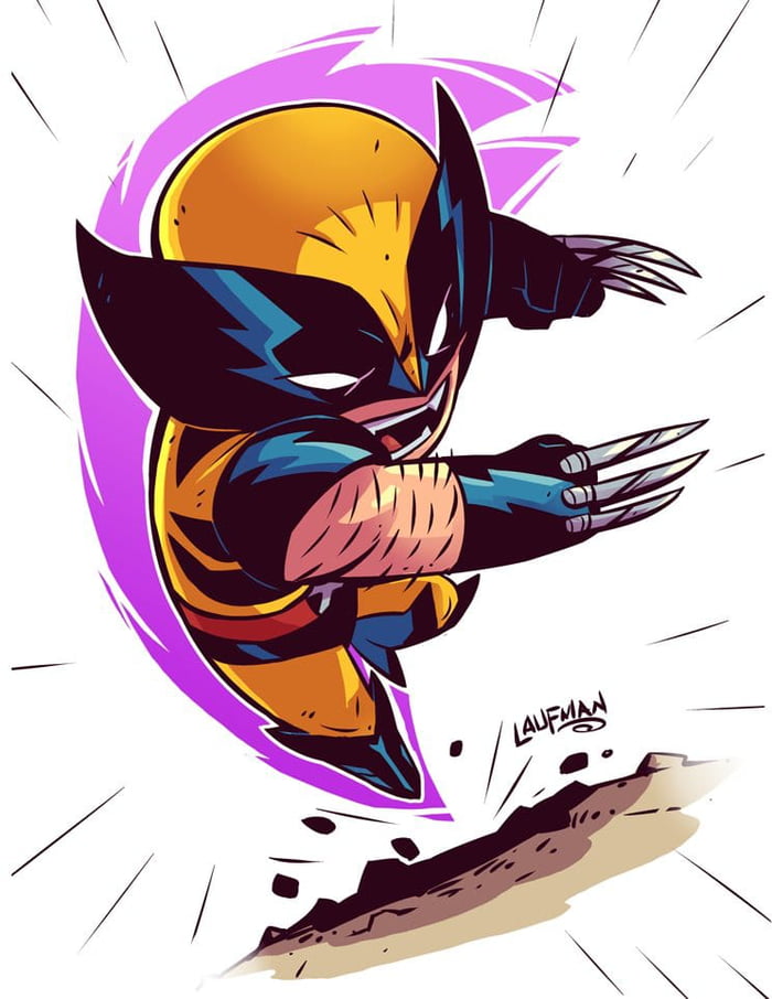 Wolverine Chibi by Derek Laufman - 9GAG