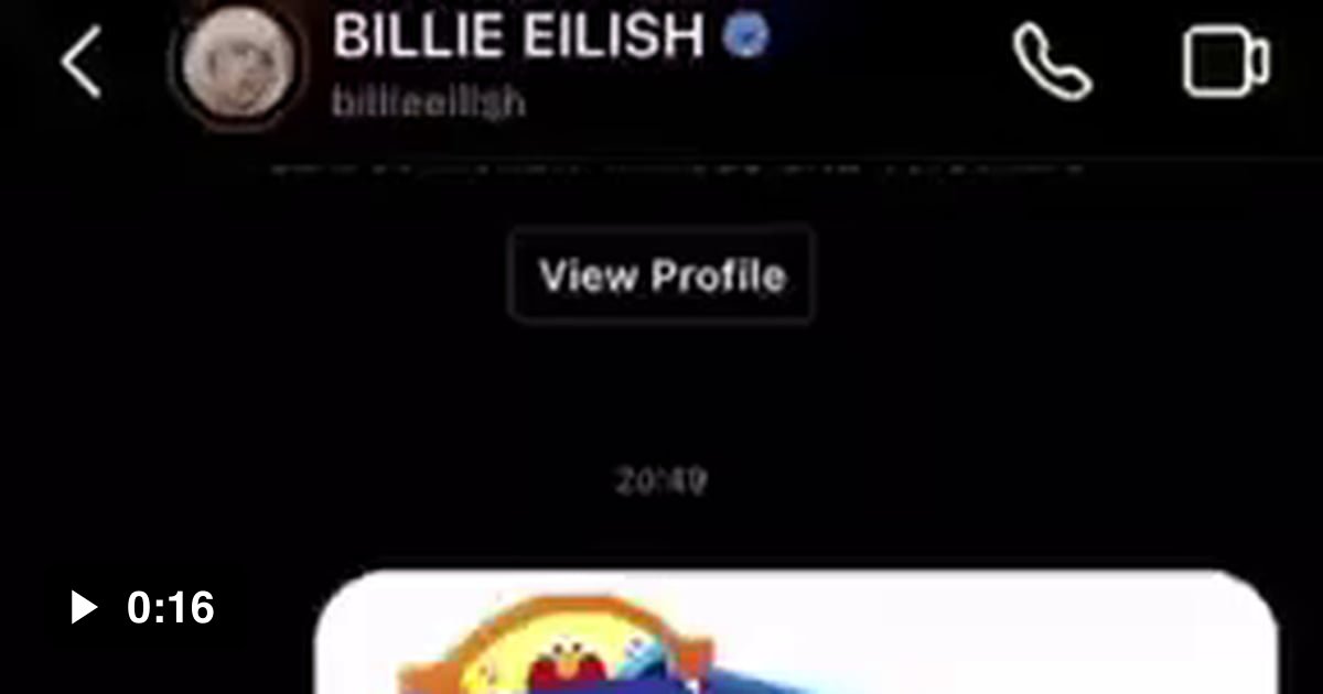 Billie actually saw the message - 9GAG