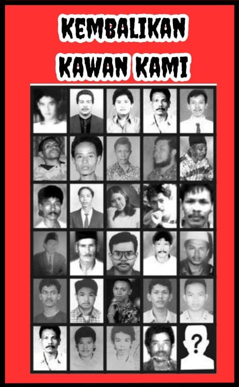 These missing people are victims of kidnapping, Indonesia, 1998. The ...