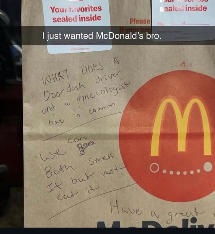 When your delivery comes with extra jokes - 9GAG