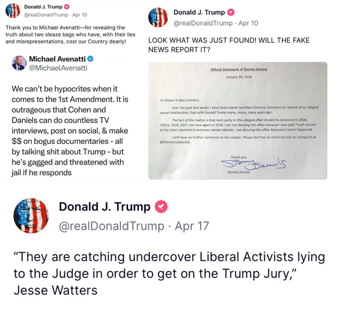 In case anyone wants to see why trump was fined for breaking the gag ...