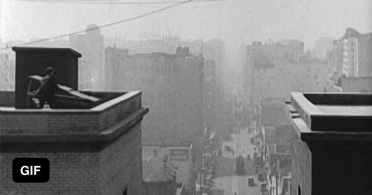 Buster Keaton had planned to make this jump in Three Ages (1923), but