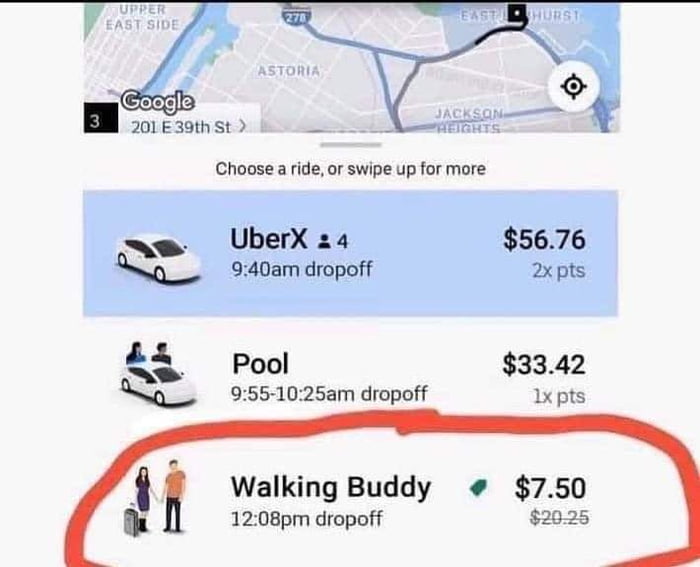 Uber with no car.. 9GAG