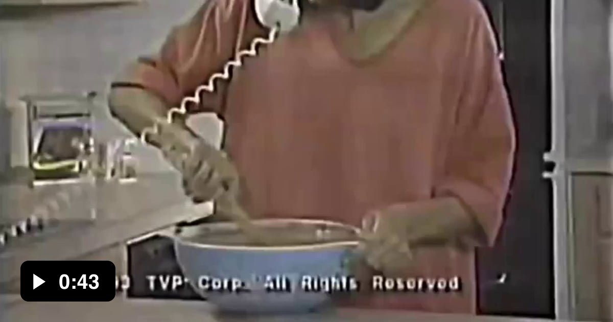 An 1993 commercial for phone headset. Ask your grandma about it. 9GAG