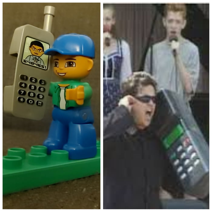 Big phone small guy. Now I know where the idea came from. 9GAG