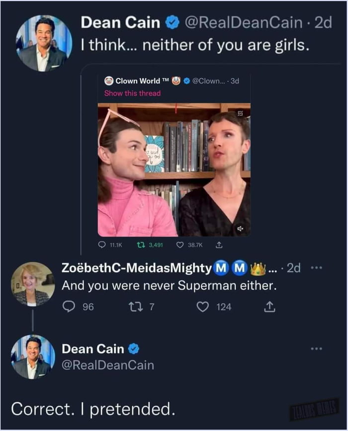 I wonder why dean cain was cancelled by woke hollywood - 9GAG