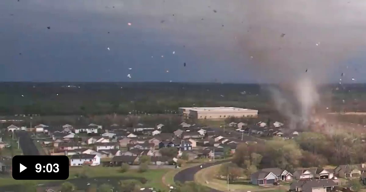 Tornado Drone Footage Shows Kansas Town Get Ripped Apart - 9GAG