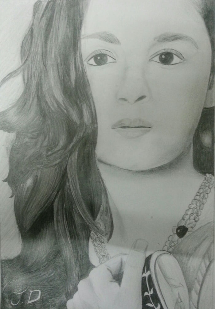 Drawing Alia Bhatt by Noah Brandon | OurArtCorner