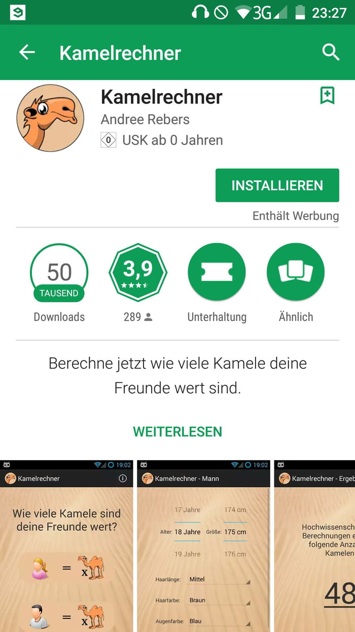 Funny Apps (Part 3) The 'Camel Caculator' where you can calculate