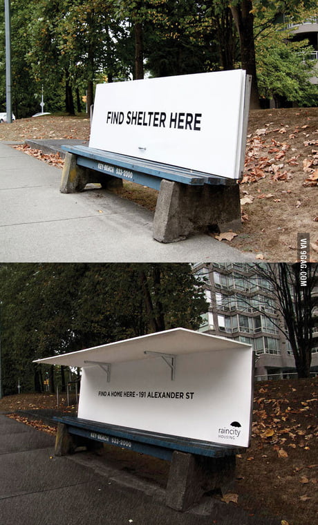 Canada Everyone These Park Benches Welcome The Homeless Instead
