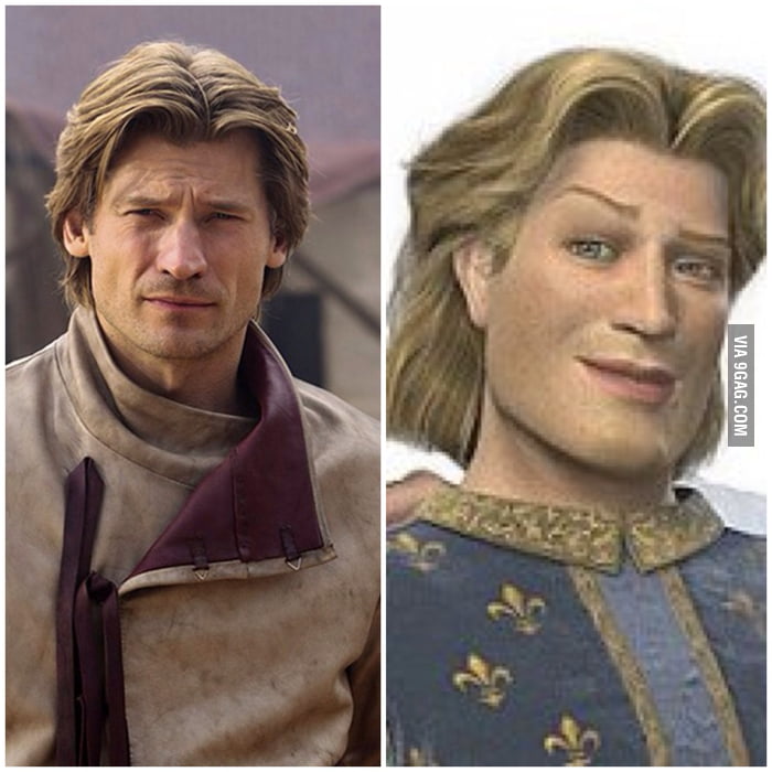 Jaime Lannister (Game of Thrones) = Prince Charming (Shrek) - 9GAG.