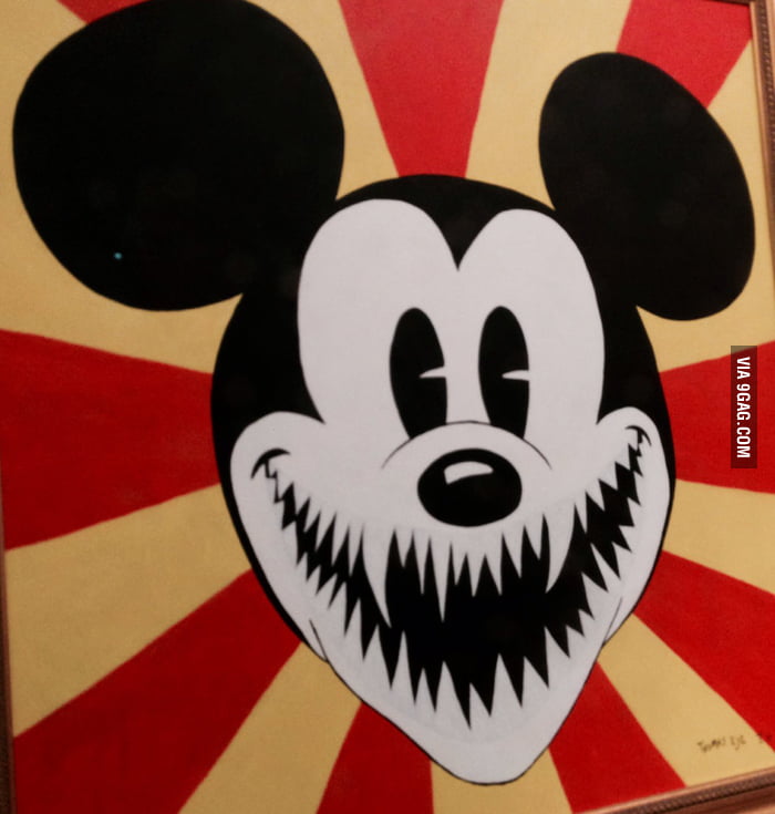 20.000 kr piece of art of Mickey mutant mouse - 9GAG