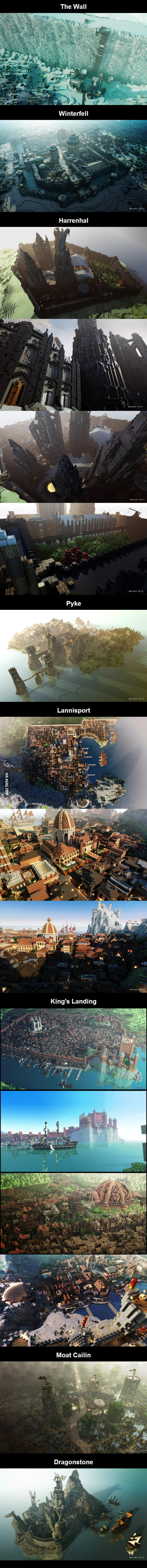 GoT recreations in Minecraft