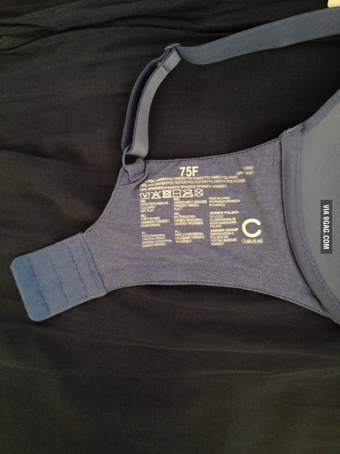 Thanks for printing on the bra instead of having those tags. 9GAG