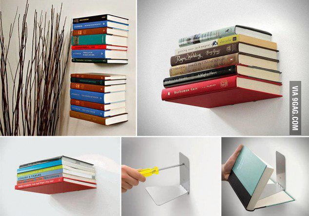 How To Make An Invisible Bookshelf 9gag
