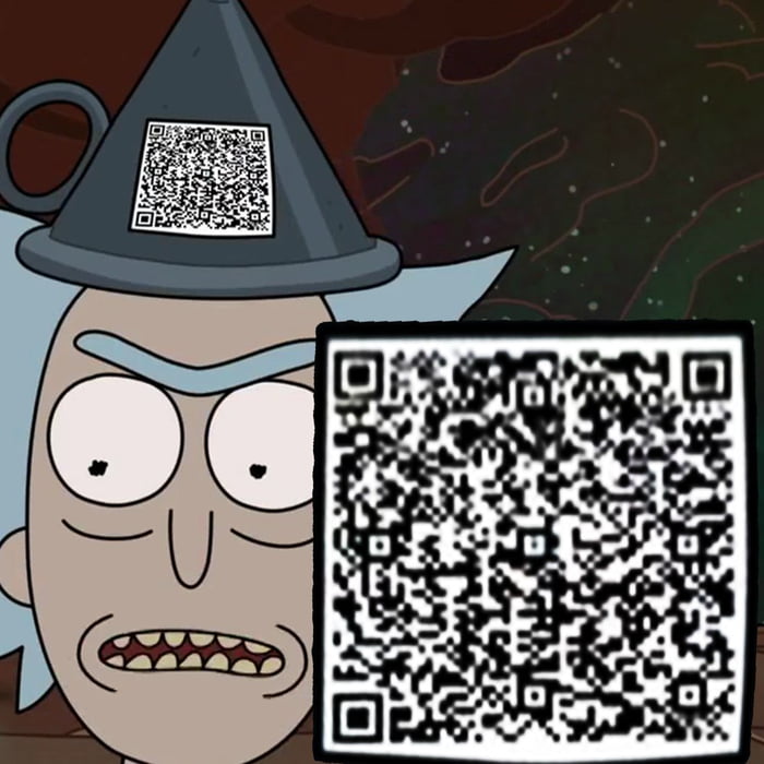 The QR code on Rick's QR funnel hat leads to a website to buy the QR ...