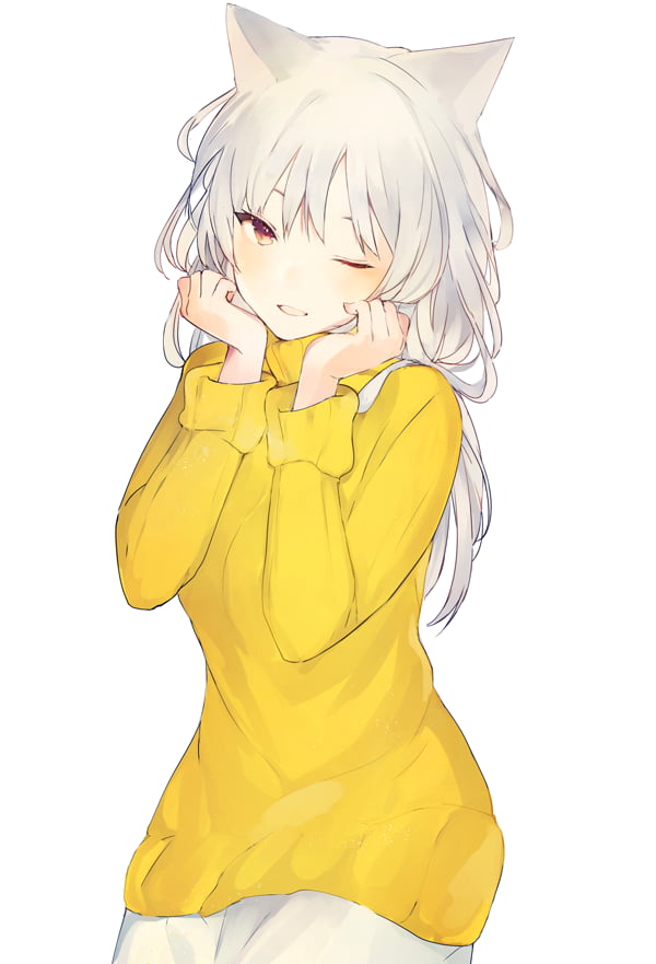semi frozen yellow sweater