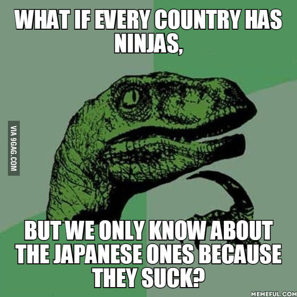 What if every country has ninjas,. but we only know about the Japanese ...