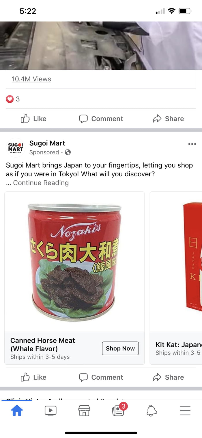 Canned horse meat whale flavor? 9GAG